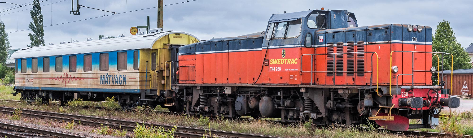 Swedtrac T44 268 med mätvagn i Kil 2015