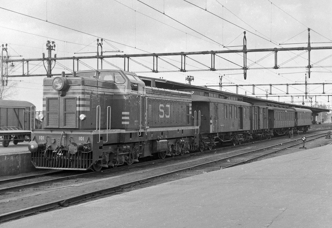 Bild: T4 101 i Nässjö ca 1958