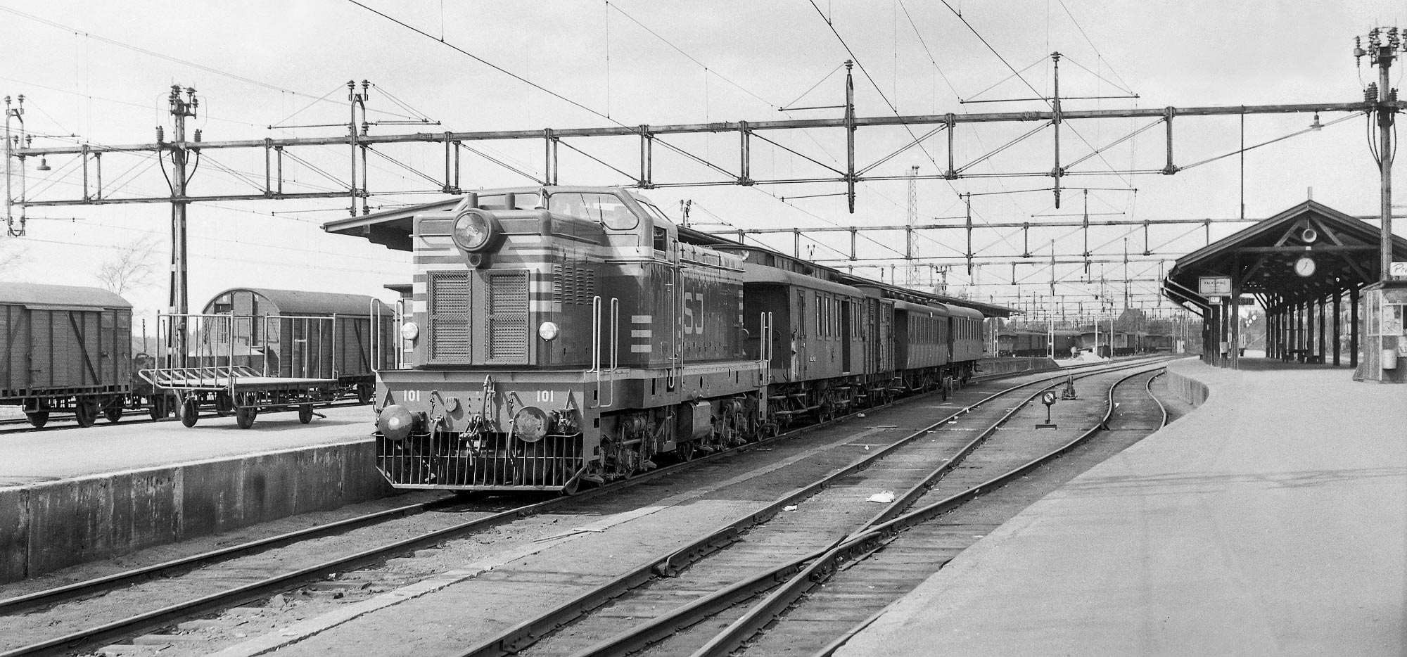 Bild: T4 101 i Nässjö ca 1958