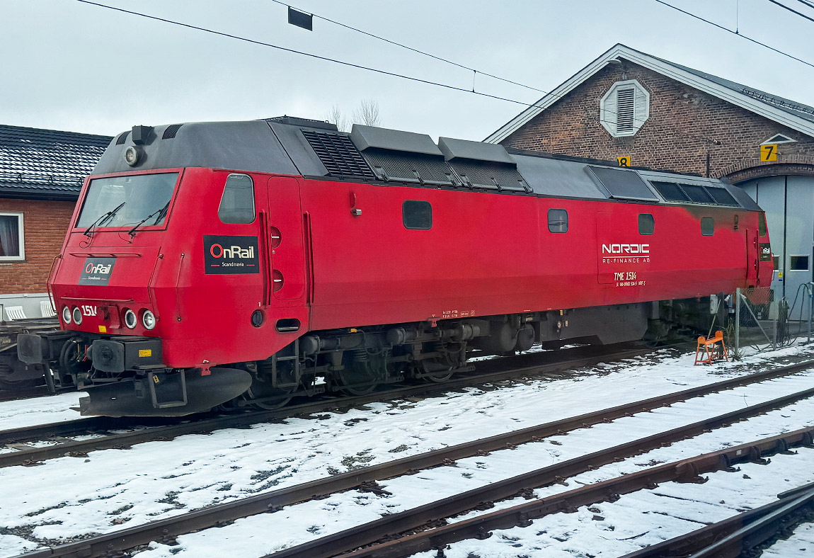 Bild: Nordic Re-Finance/OnRail TME 1514 i Kongsvinger i Norge 2024