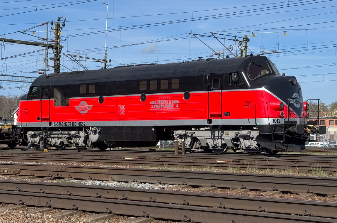 Bild: Svensk Tågkraft TMX 1012 i Hallsberg 2025