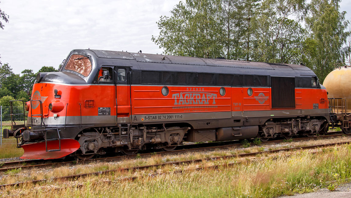 Bild: Svensk Tågkraft TMY 1111 i Forsheda 2020