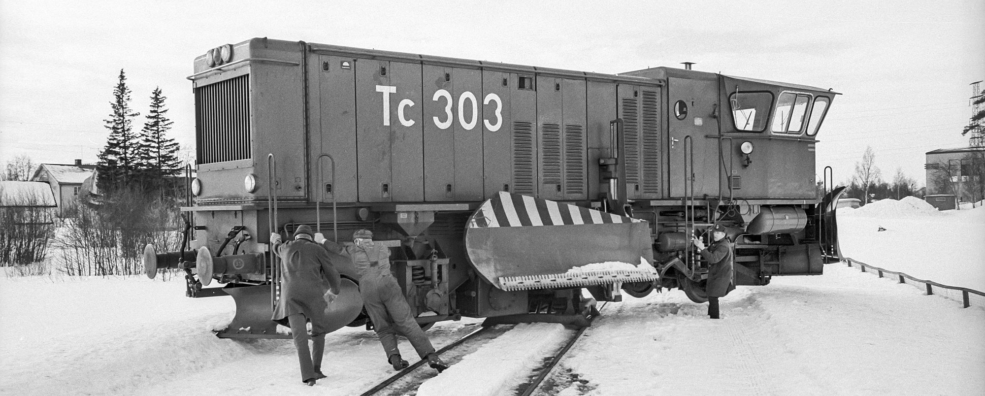 Tc 303 under vändning i Skellefteå 1974