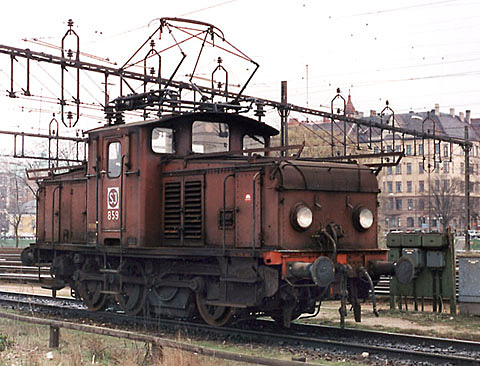 Bild: SJ Ud 859 i Malmö 1988