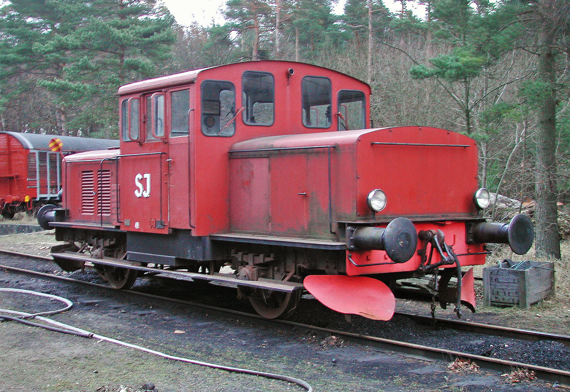 Bild: SJ Z49 127 som museifordon i Brösarp 2002