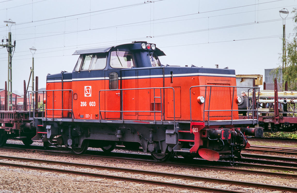 Bild: SJ Z66 603 i Landskrona 1993