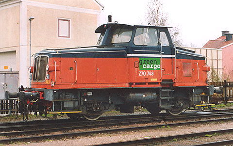 Bild: Green Cargo Z70 743 i Mariestad 2003