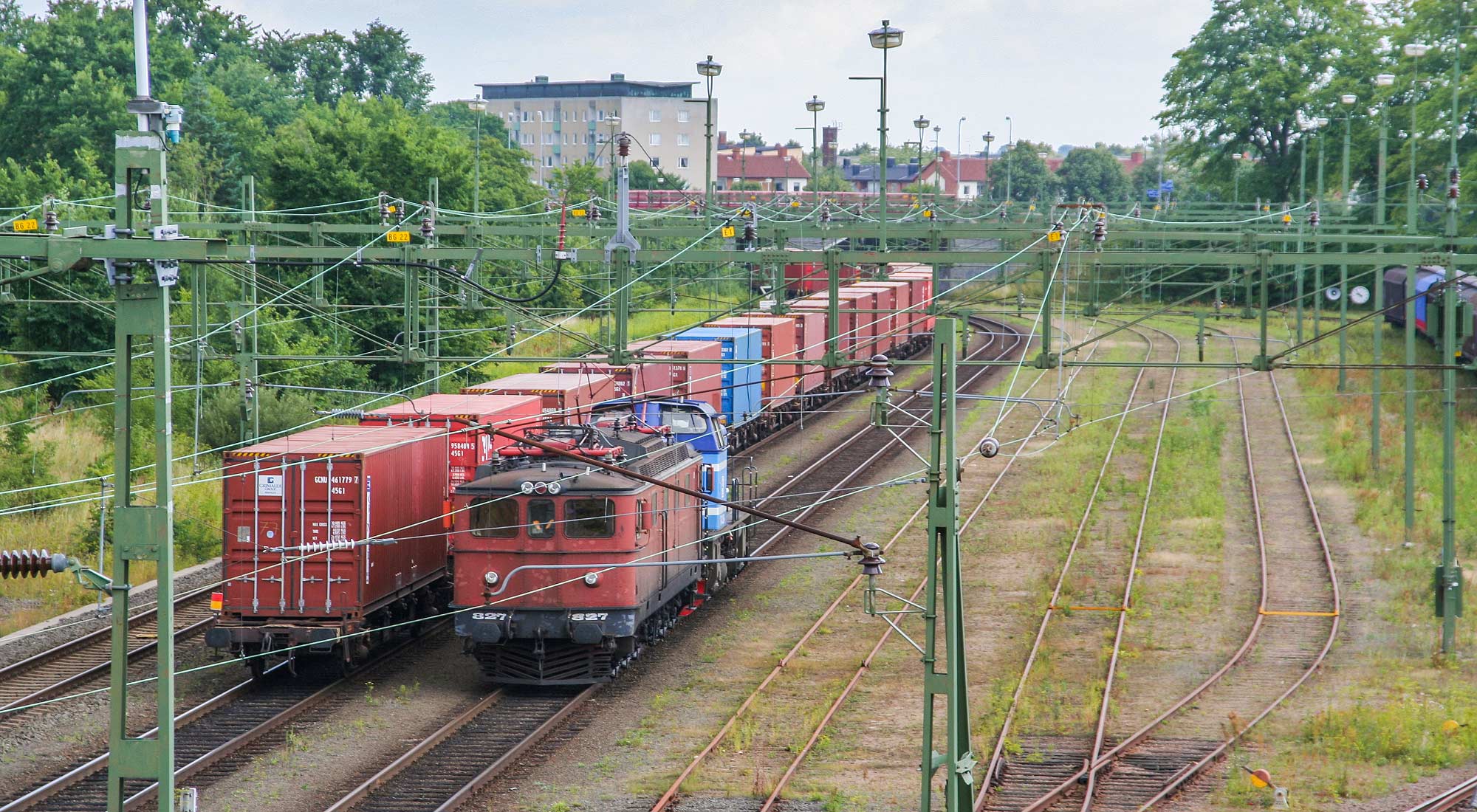 Bild: Tåg på Kristianstad godsbangård