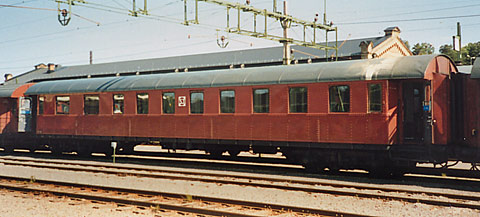 Bild: B9F 2793 som museivagn i Falun 1987