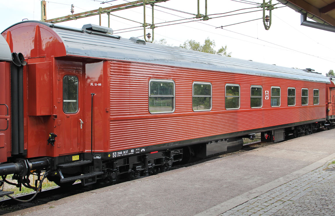 Bild: BC2T 3566 som museivagn i Gävle 2015