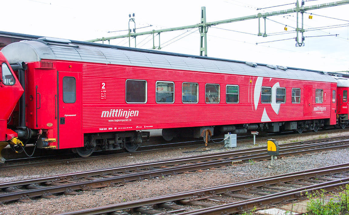 Bild: Tågkompaniet BFS9 604 i Sundsvall 2005