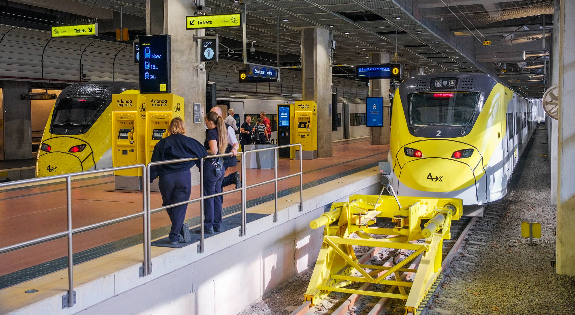 Bild: X3-motorvagnar på Stockholm C 2024