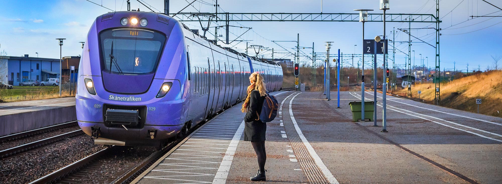 Pågatåg ankommer Landskrona Pågatåg ankommer Landskrona