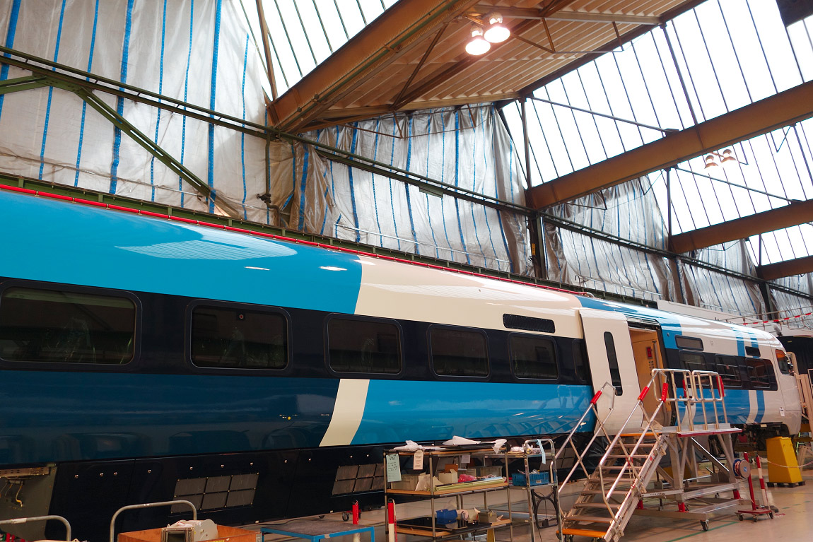 Zefiro Express under tillverkning 2020. Foto Bombardier.