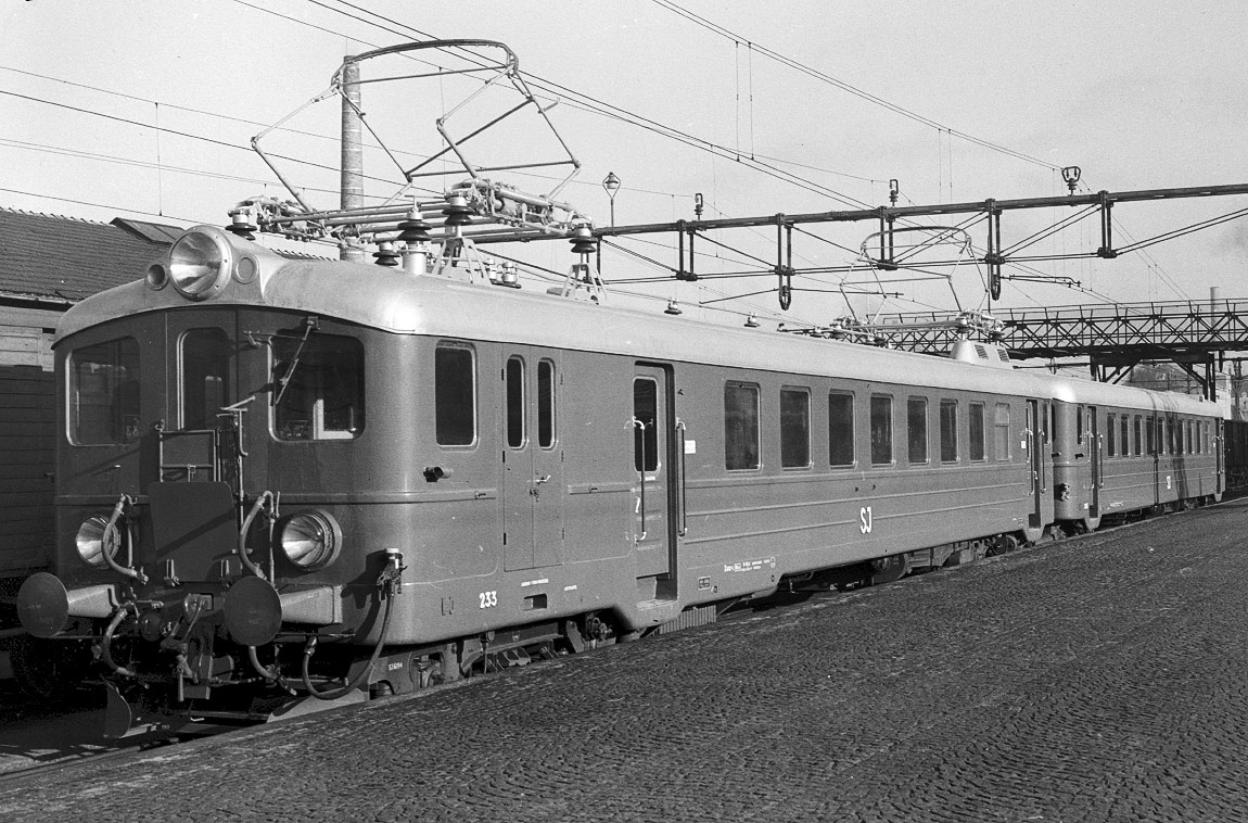 Bild: Xoa7 233 + Cox7 i Borås på 1950-talet