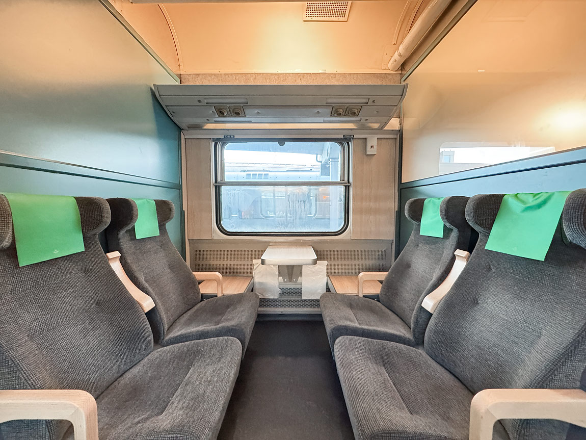Bild: Interiör kupé moderniserade SJ BFS9 5211 2025