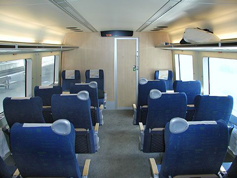 Bild: Interiör första klass Transitio X52 9051 i Stockholm 2003